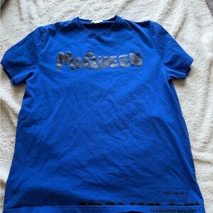 Alexander McQueen Blue Graphic T-Shirt